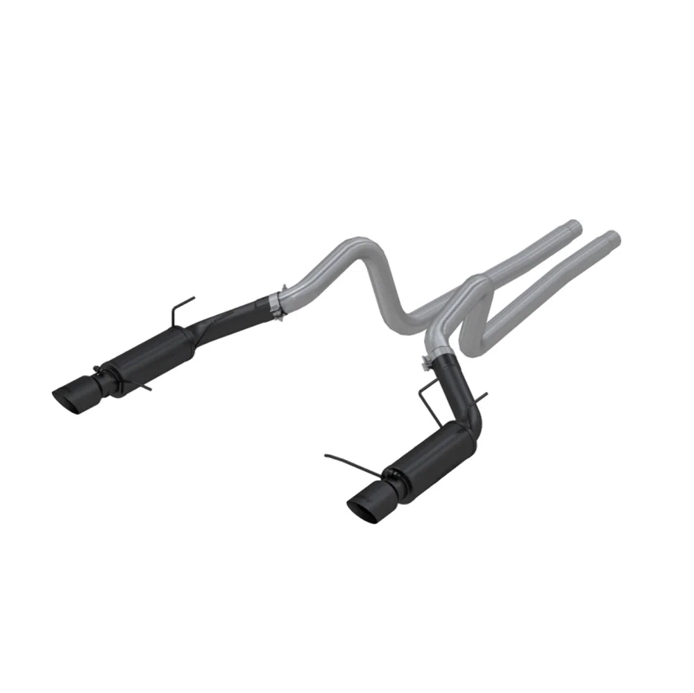 Fits 2011-14 Mustang 3_ Cat Back Dual Split Rear Race Version 4_ tips-S7264BLK